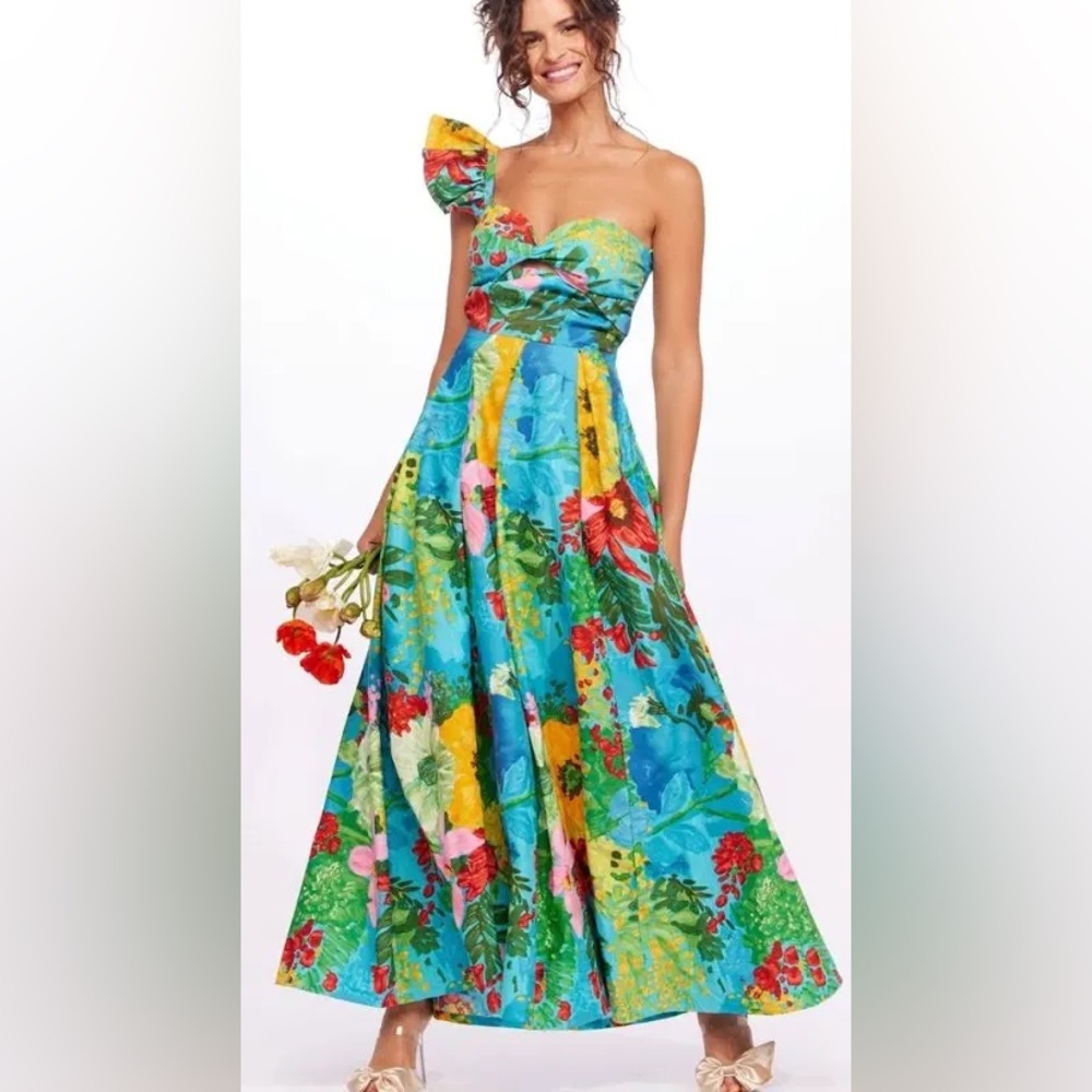 NWT Eva Franco for Anthropologie one shoulder dress in Matisse